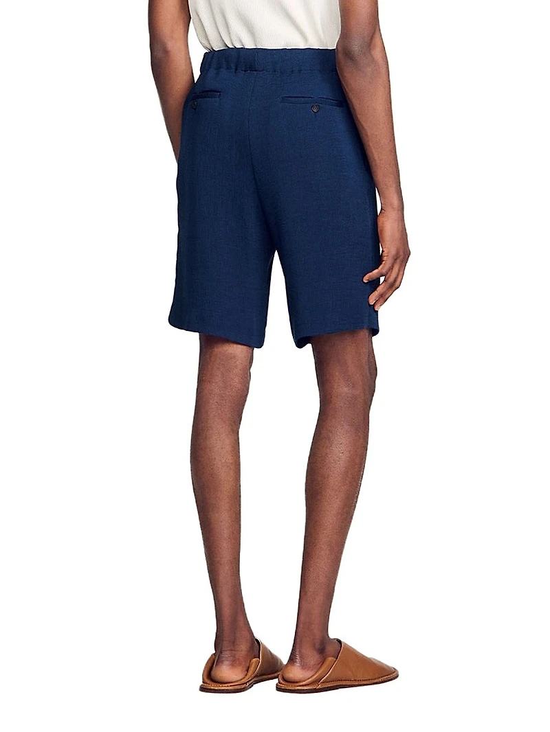 Pleated Bermuda Shorts