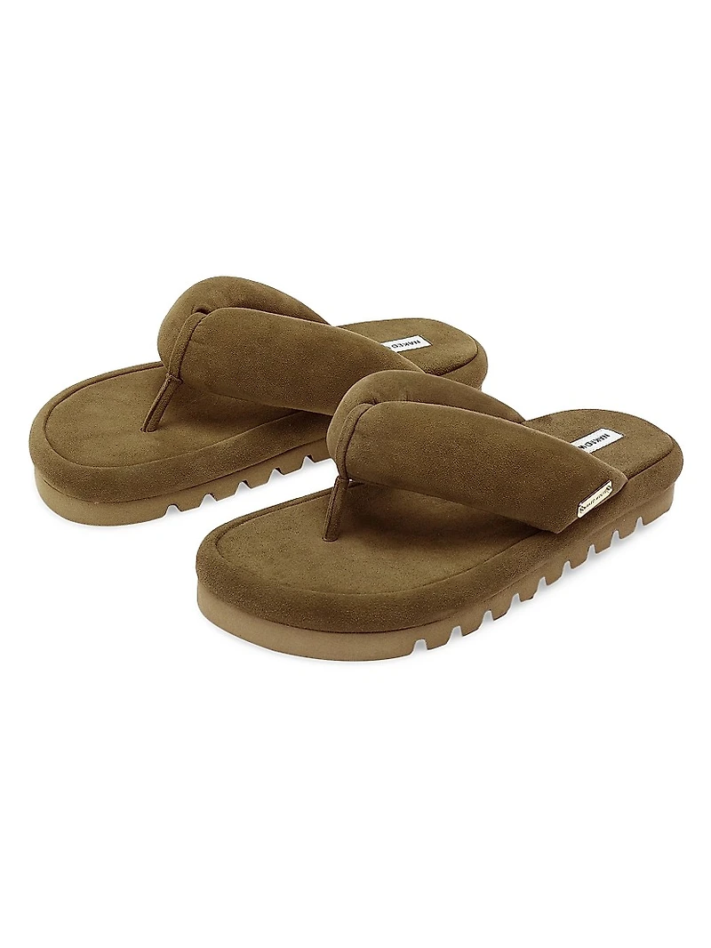 Hilary Suede Flip Flops