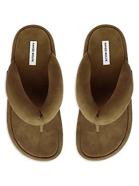 Hilary Suede Flip Flops