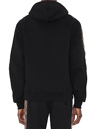 Scott Check-Trim Cotton Hoodie