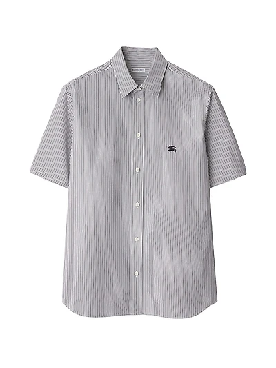 Striped Cotton Short-Sleeve Shirt