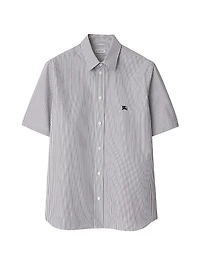 Striped Cotton Short-Sleeve Shirt