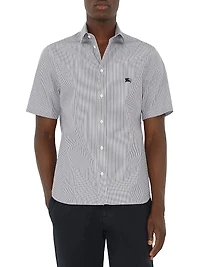 Striped Cotton Short-Sleeve Shirt