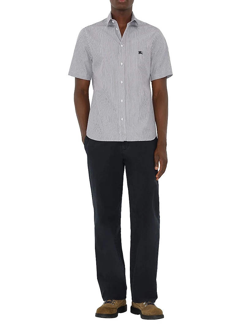 Striped Cotton Short-Sleeve Shirt