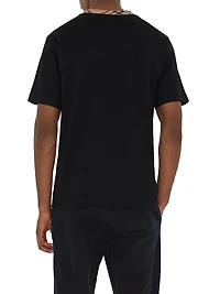 Ryan Check Trim Cotton T-Shirt