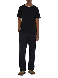 Ryan Check Trim Cotton T-Shirt