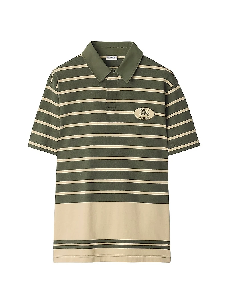 Striped Cotton Polo Shirt