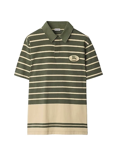 Striped Cotton Polo Shirt