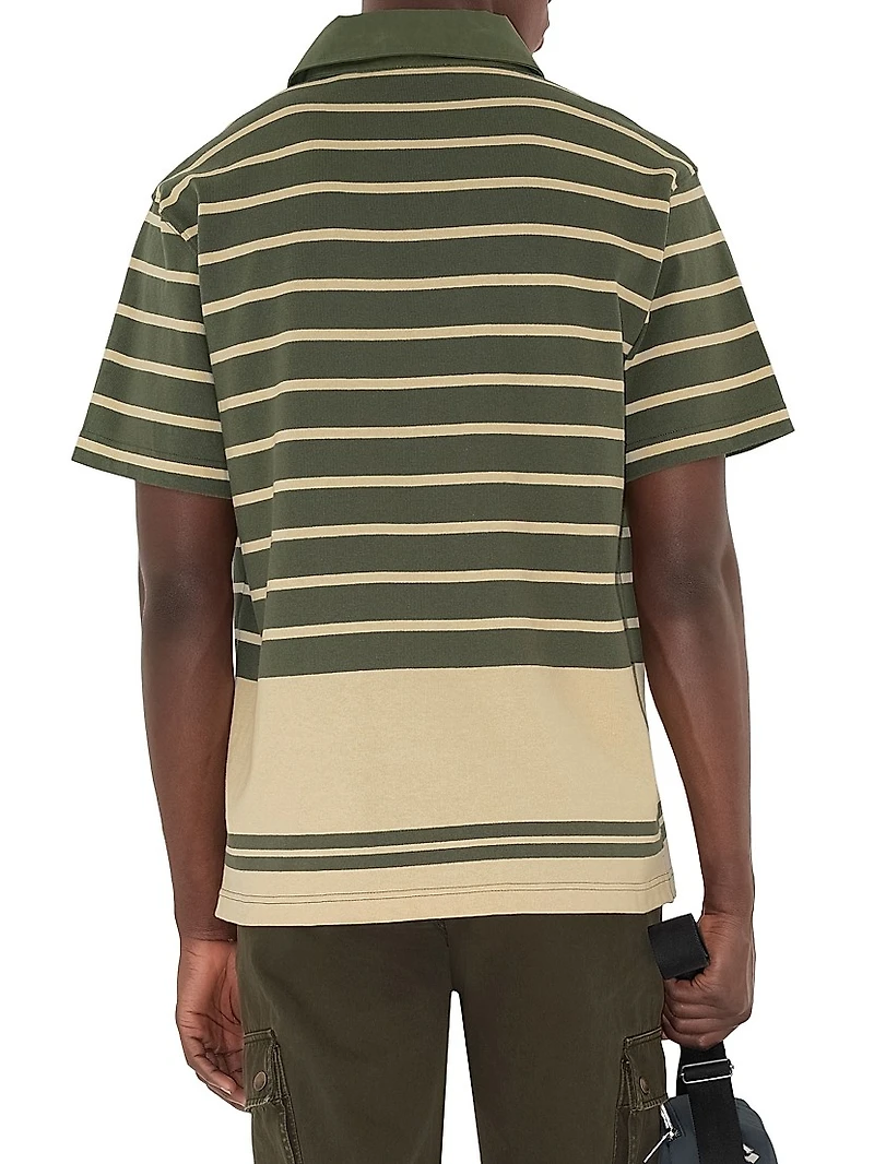 Striped Cotton Polo Shirt