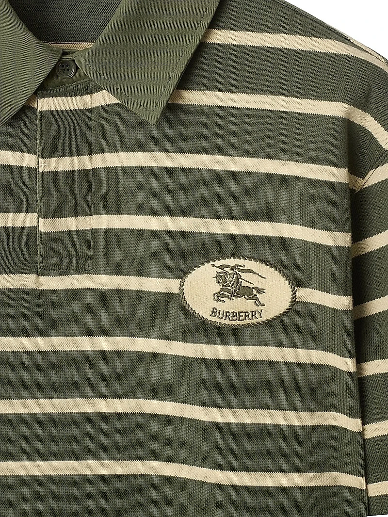 Striped Cotton Polo Shirt