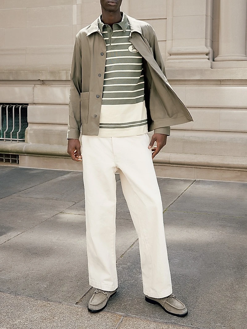 Striped Cotton Polo Shirt