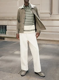 Striped Cotton Polo Shirt