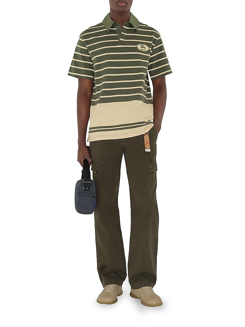 Striped Cotton Polo Shirt