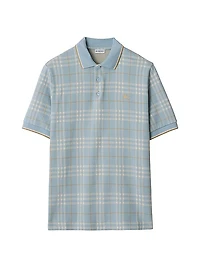 Burberry Checked Cotton Polo Shirt