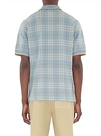 Burberry Checked Cotton Polo Shirt