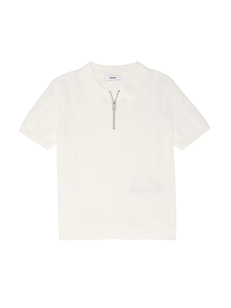 Little Boy's & Spey Jr. Half-Zip Polo Sweater