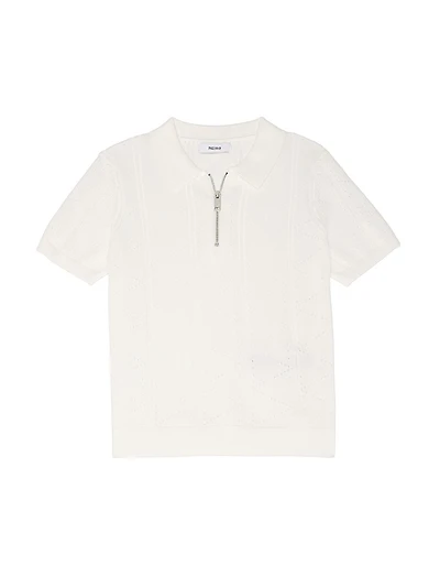 Little Boy's & Spey Jr. Half-Zip Polo Sweater