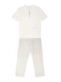 Little Boy's & Spey Jr. Half-Zip Polo Sweater