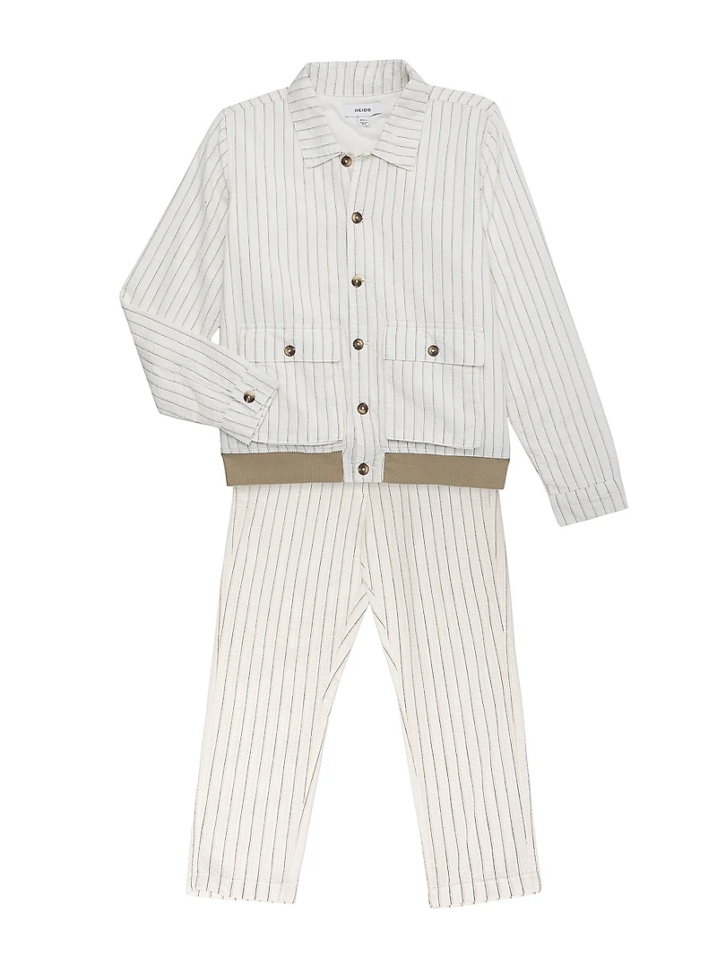 Little Boy's & Easton Jr. Striped Jacket