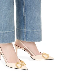 VLogo Signature Slingback Calfskin 80MM Pumps