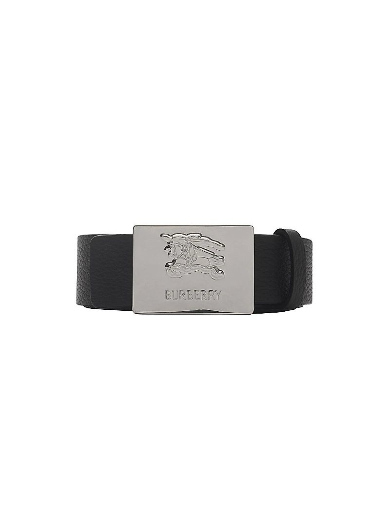 Square Knight Stamp Reversible Leather Belt