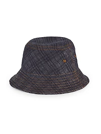 Check Denim Bucket Hat
