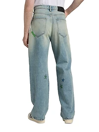 Bandage Baggy Straight Jeans