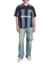 Bandage Baggy Straight Jeans