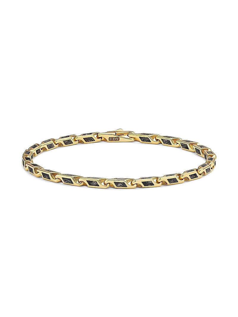 Streamline Faceted Chain Bracelet 18K Yellow Gold