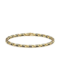 Streamline Faceted Chain Bracelet 18K Yellow Gold