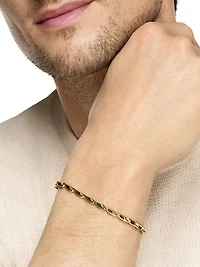 Streamline Faceted Chain Bracelet 18K Yellow Gold