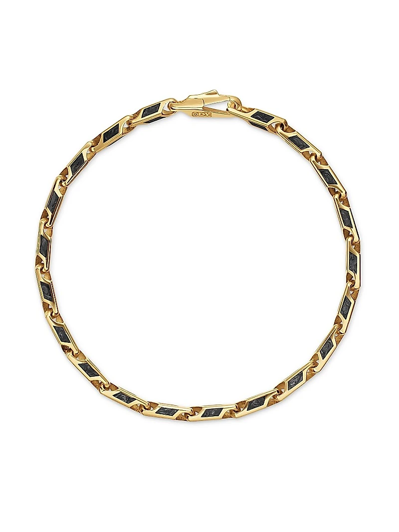 Streamline Faceted Chain Bracelet 18K Yellow Gold