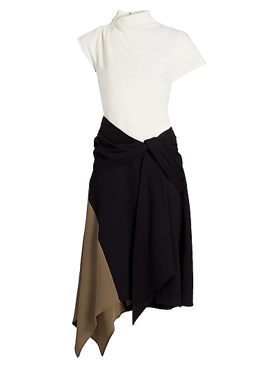 Davina Asymmetric Midi-Dress