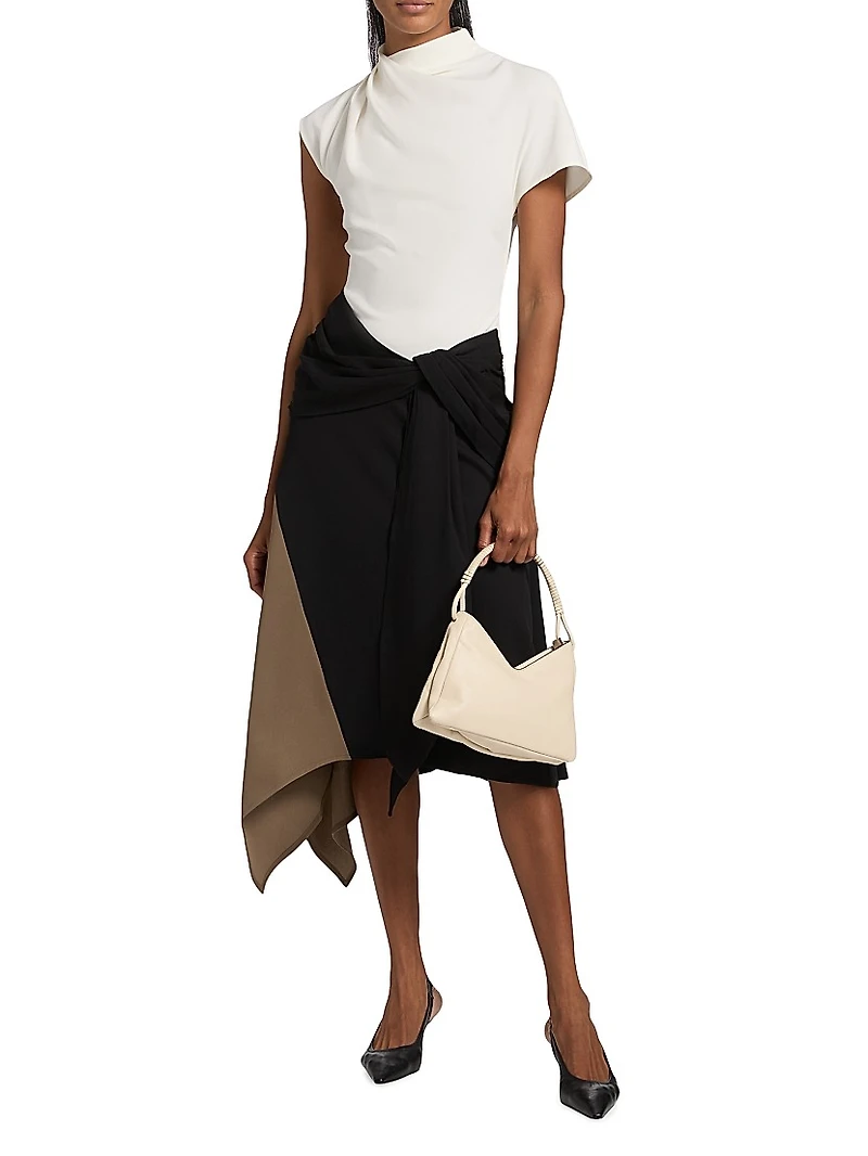 Davina Asymmetric Midi-Dress