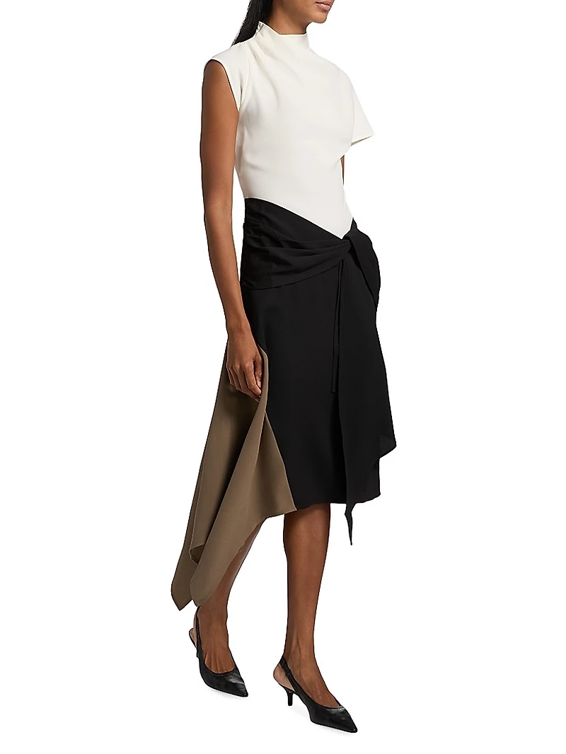 Davina Asymmetric Midi-Dress