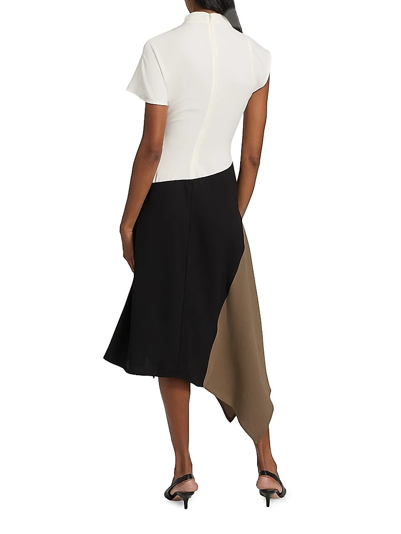 Davina Asymmetric Midi-Dress