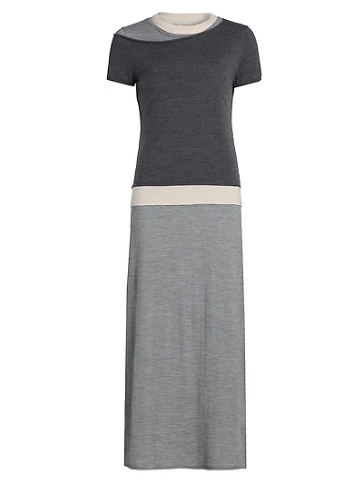 Lyric Merino Wool-Nylon Maxi Dress
