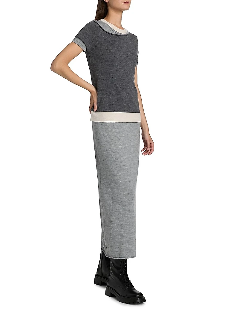 Lyric Merino Wool-Nylon Maxi Dress