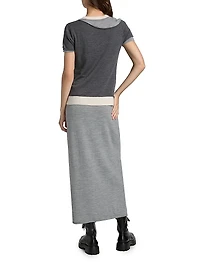 Lyric Merino Wool-Nylon Maxi Dress