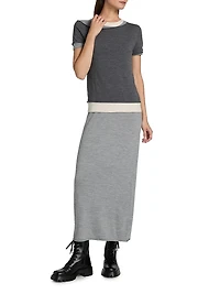 Lyric Merino Wool-Nylon Maxi Dress