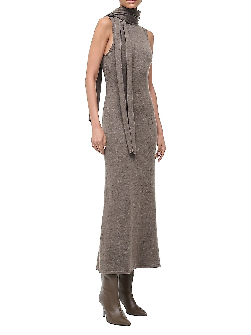 Canal Merino Wool Sleeveless Midi-Dress