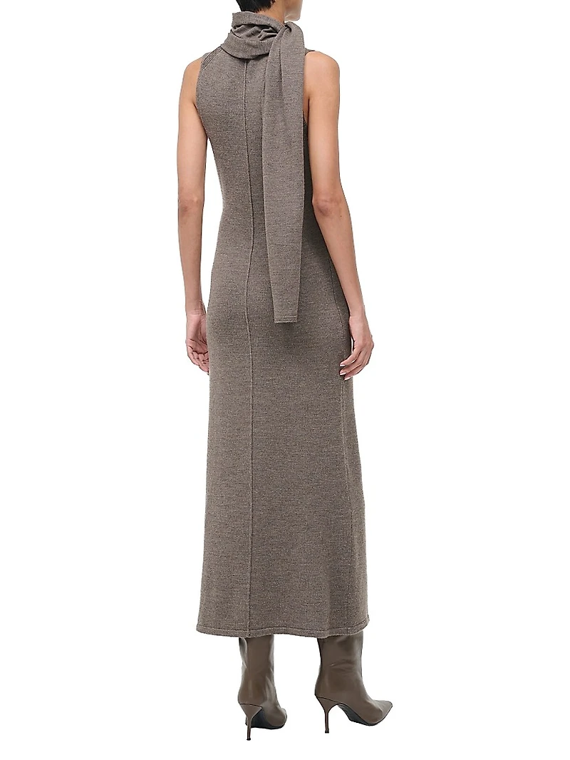 Canal Merino Wool Sleeveless Midi-Dress