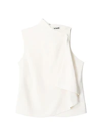 Sierra Draped Stretch-Silk Sleeveless Top