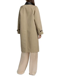 Jackson Leather Collar Long Coat