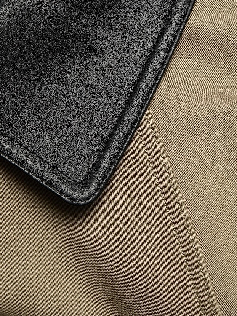 Jackson Leather Collar Long Coat