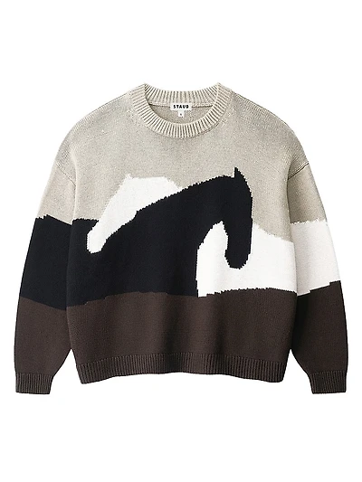 Giada Horse Merino Wool Crewneck Sweater