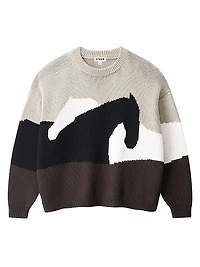 Giada Horse Merino Wool Crewneck Sweater