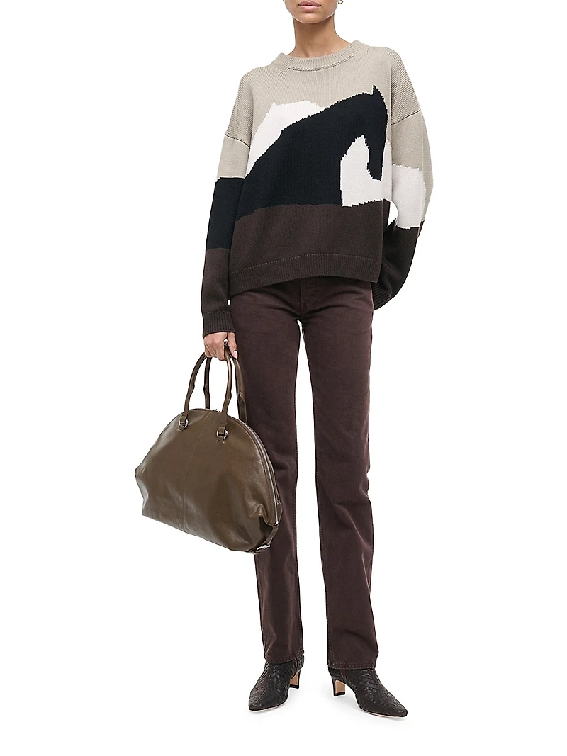Giada Horse Merino Wool Crewneck Sweater