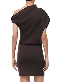 Mabel Merino Wool One-Shoulder Minidress