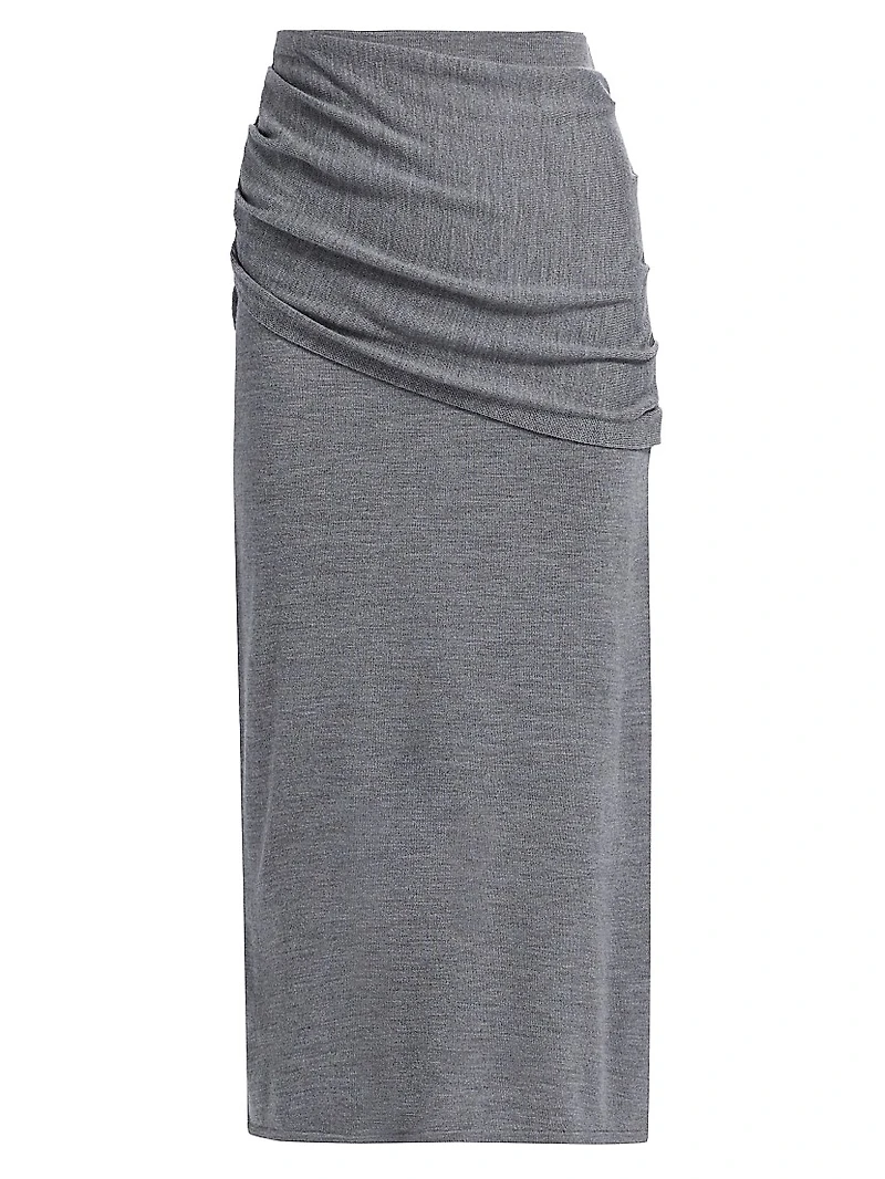 Wilma Merino Wool Midi-Skirt